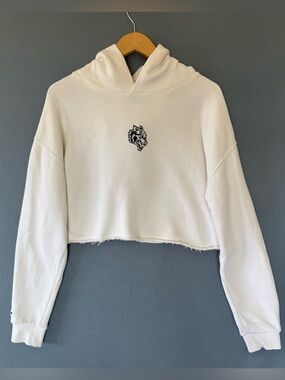 Darc Sport SHE Wolves Forever Cropped Hoodie white Size L